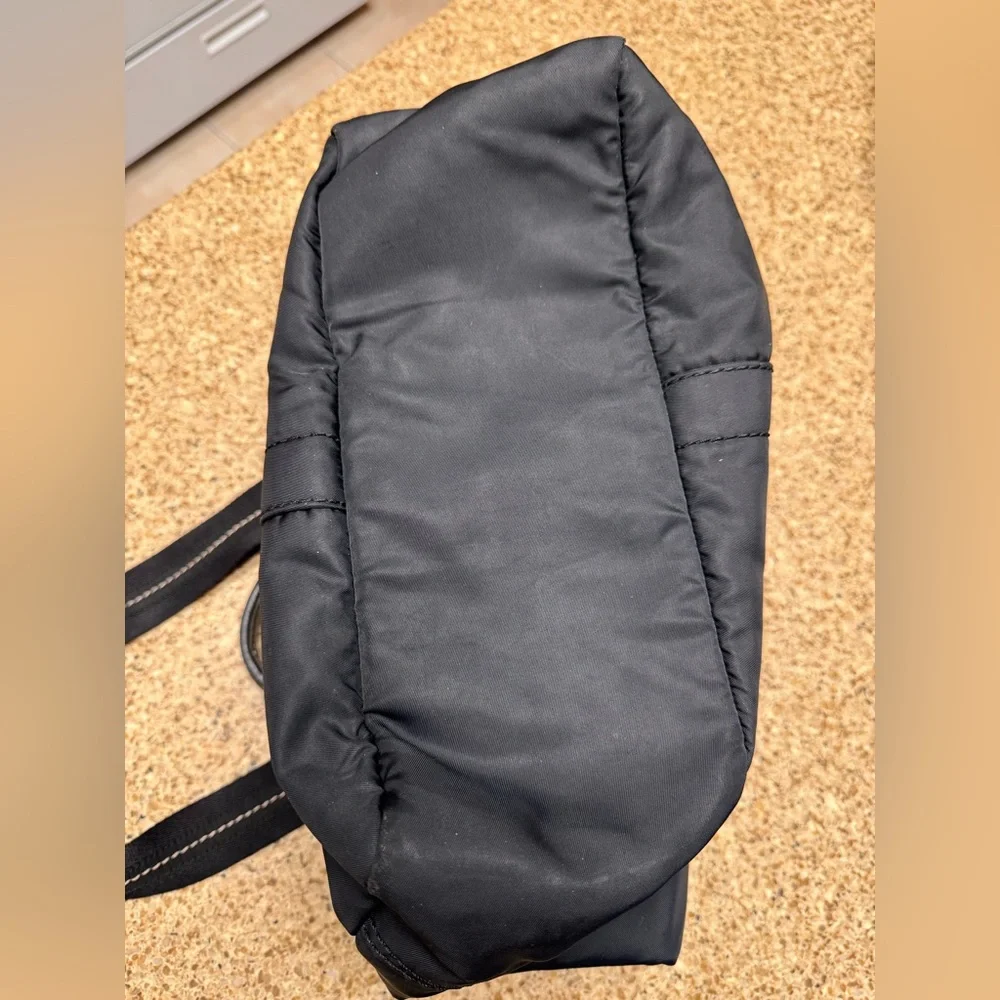 Coach Black Hampton Nylon Tote with Teal Accents - Picture 12 of 16